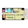 グランルージュ谷町六丁目 1LDKの間取り