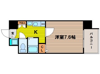 間取図 プレサンス上町台　東平