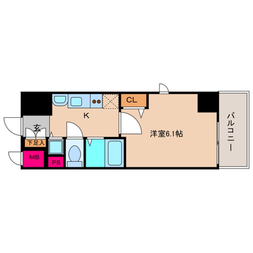 間取図 プレサンス堺筋本町フィリア