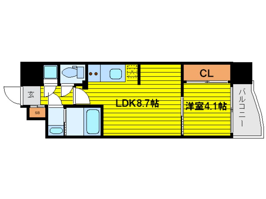 間取図 大阪メトロ堺筋線/堺筋本町駅 徒歩4分 3階 築13年