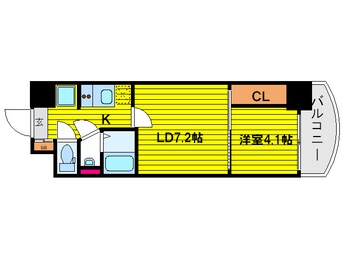 間取図 大阪メトロ堺筋線/堺筋本町駅 徒歩4分 7階 築13年