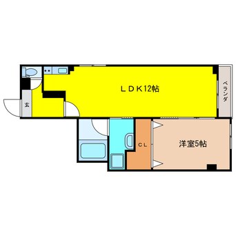 間取図 大阪メトロ谷町線/谷町四丁目駅 徒歩2分 4階 築16年