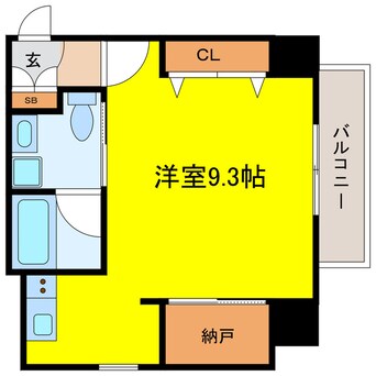 間取図 大阪メトロ谷町線/南森町駅 徒歩6分 6階 築18年