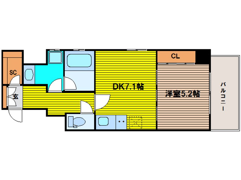 間取図 フレンシアノイエ内本町（旧名称：ラクラス内本町）