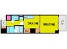 Ｐeridot内平野町 1DKの間取り