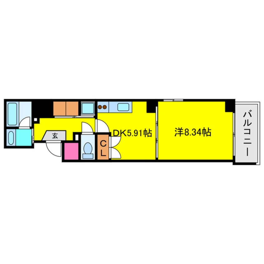 間取図 Ｐeridot内平野町