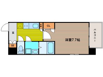 間取図 大阪メトロ長堀鶴見緑地線/西大橋駅 徒歩5分 3階 築11年