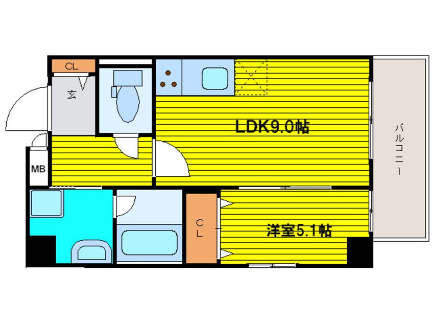 間取図 huit arbre　上町台