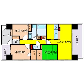 間取図 大阪メトロ谷町線/谷町九丁目駅 徒歩5分 8階 築20年