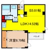 カサビアンカ 1LDK+Sの間取り