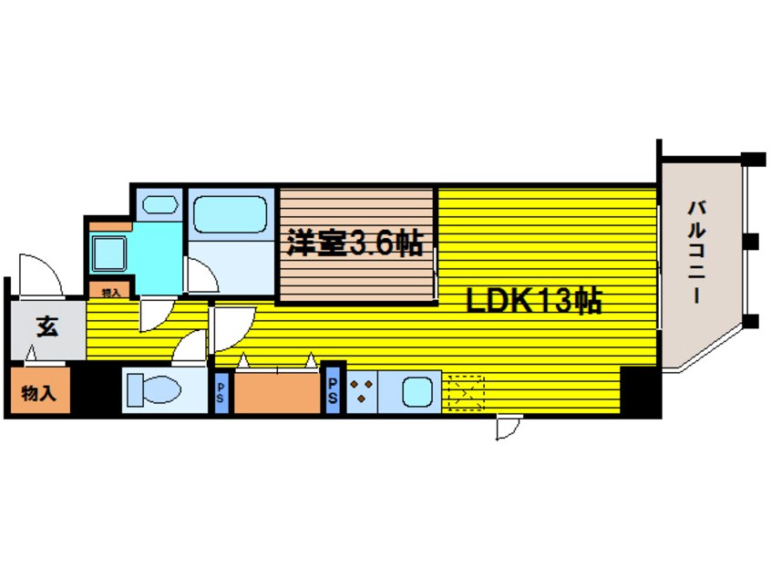 間取図 大阪メトロ谷町線/天満橋駅 徒歩5分 5階 築11年