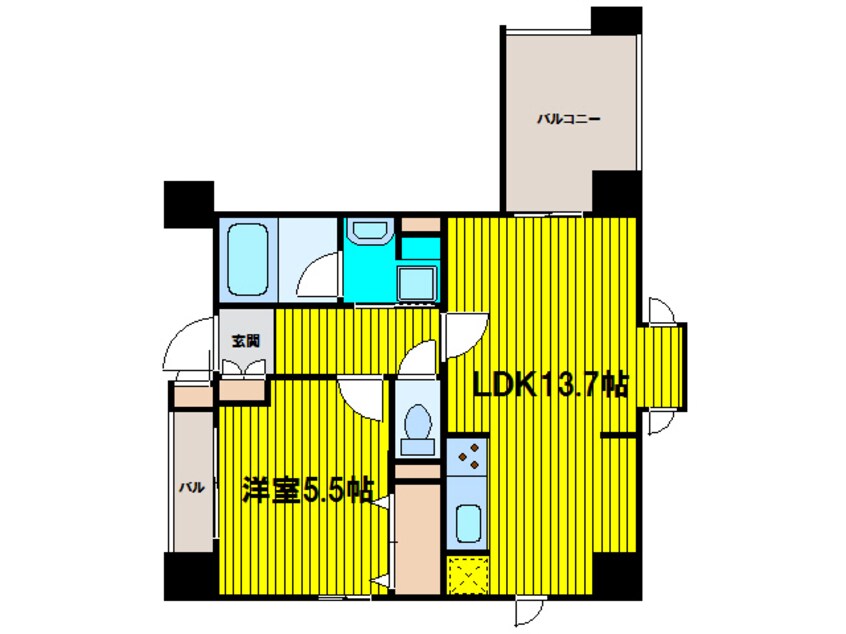 間取図 BROU上町台