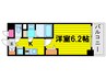 プレサンスタワー北浜 1Kの間取り