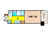 レジンデンス南森町 1Kの間取り
