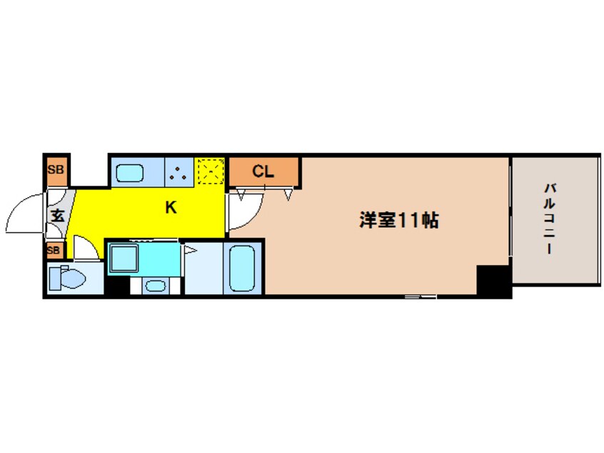 間取図 La Douceur心斎橋