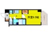 プレサンス北浜パレス 1Kの間取り
