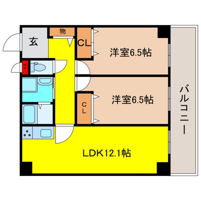 間取図 レジディア西天満