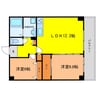 大阪メトロ谷町線/南森町駅 徒歩4分 5階 築26年 2LDKの間取り