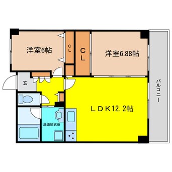 間取図 レジディア西天満