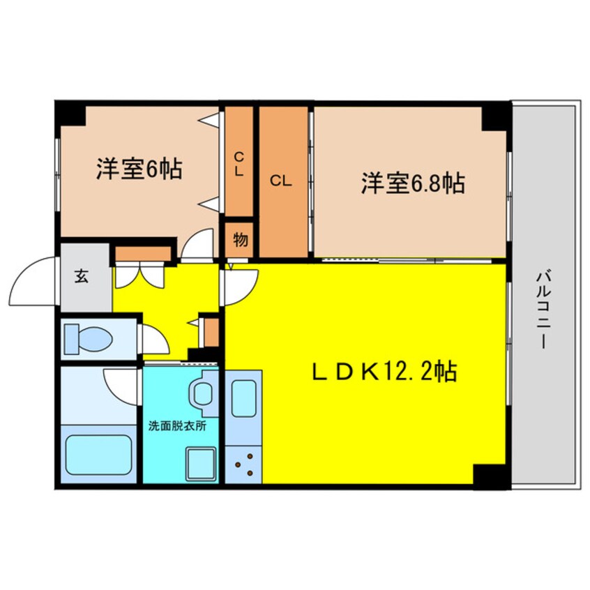 間取図 レジディア西天満