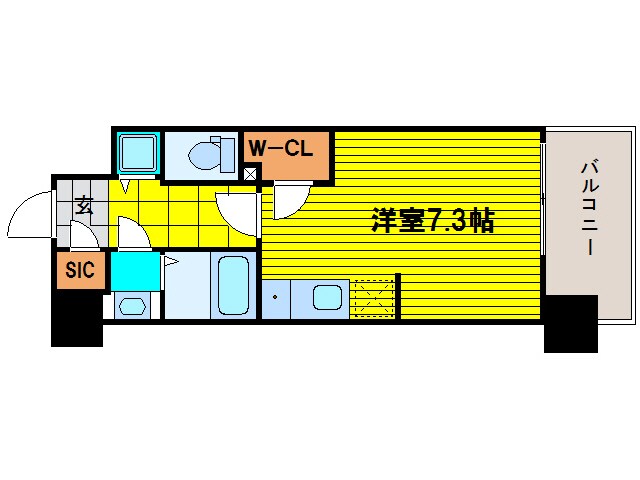 間取り図 大阪メトロ谷町線/谷町四丁目駅 徒歩6分 9階 築10年