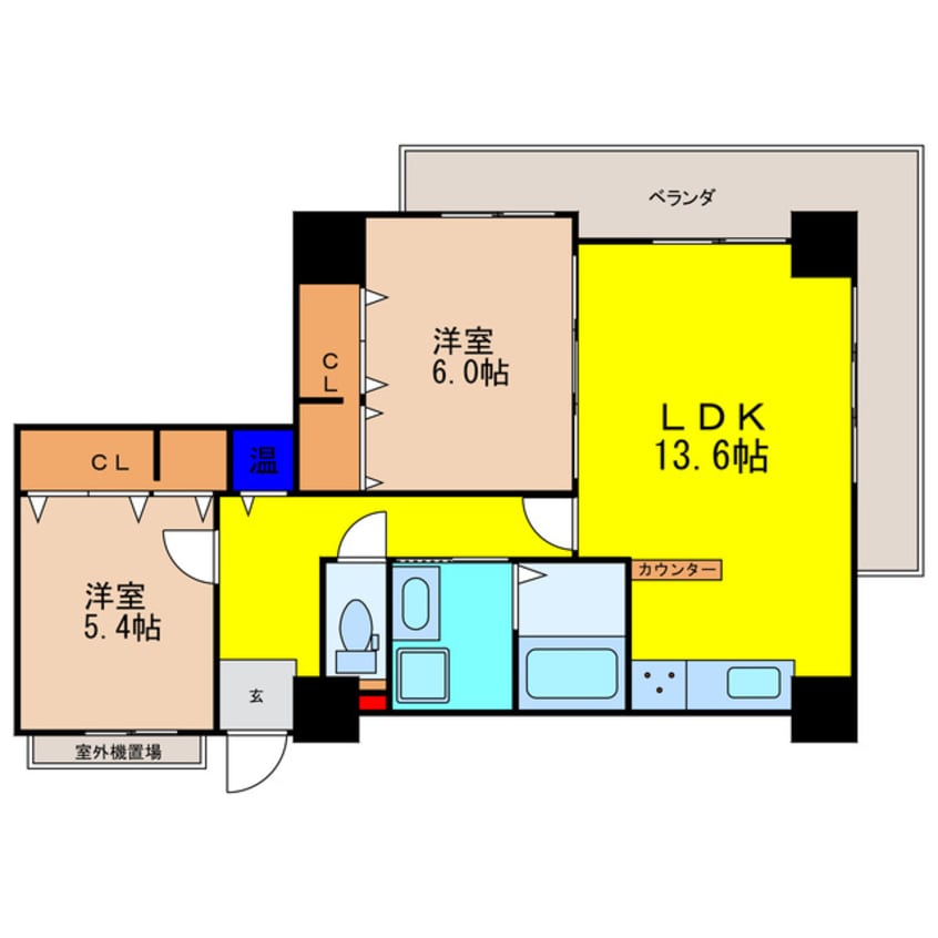 間取図 フォレステージュ谷町