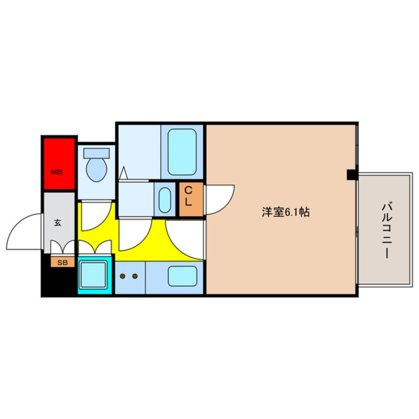 間取図 大阪メトロ谷町線/東梅田駅 徒歩7分 7階 築9年