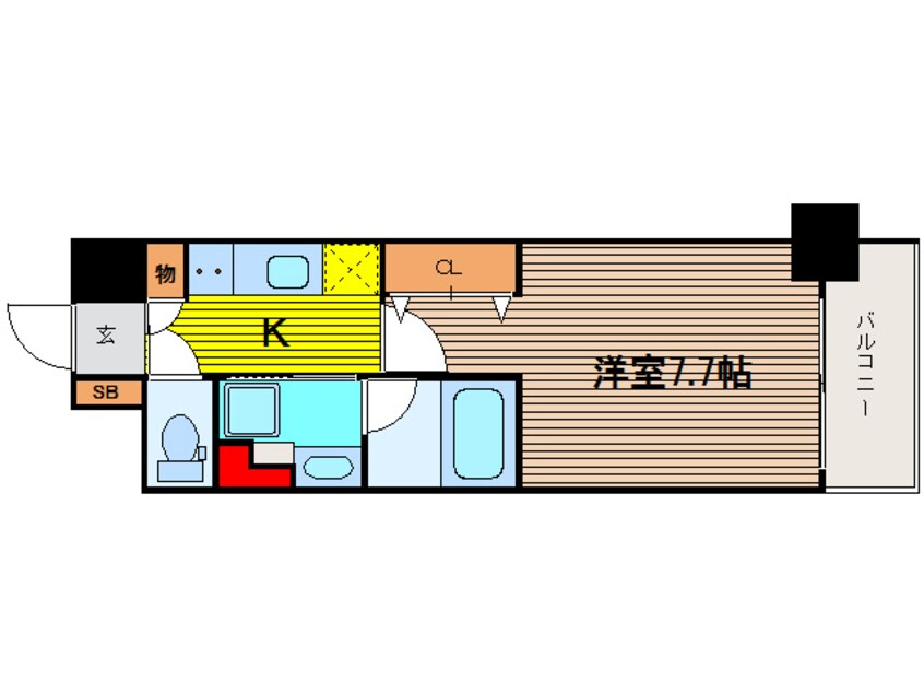 間取図 大阪メトロ四つ橋線/西梅田駅 徒歩4分 14階 築10年