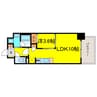 アーバネックス堂島 1LDKの間取り