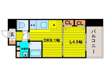 間取図 大阪メトロ谷町線/中崎町駅 徒歩2分 3階 築10年