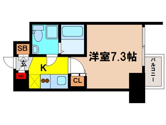 間取図 ミュプレ北浜EAST　（旧ＳＥＳＴ北浜）