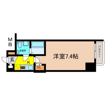 間取図 ミュプレ北浜EAST　（旧ＳＥＳＴ北浜）