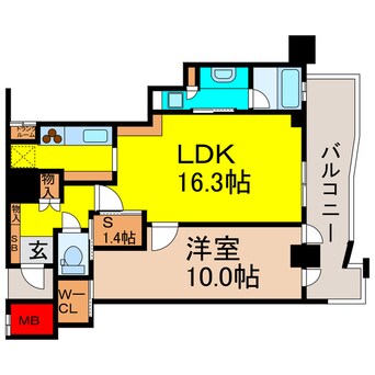 間取図 大阪ひびきの街ザ・サンクタスタワー