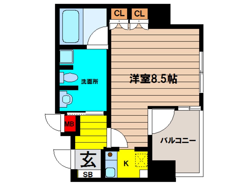間取図 学研都市線<片町線>・JR東西線/大阪天満宮駅 徒歩5分 10階 築17年