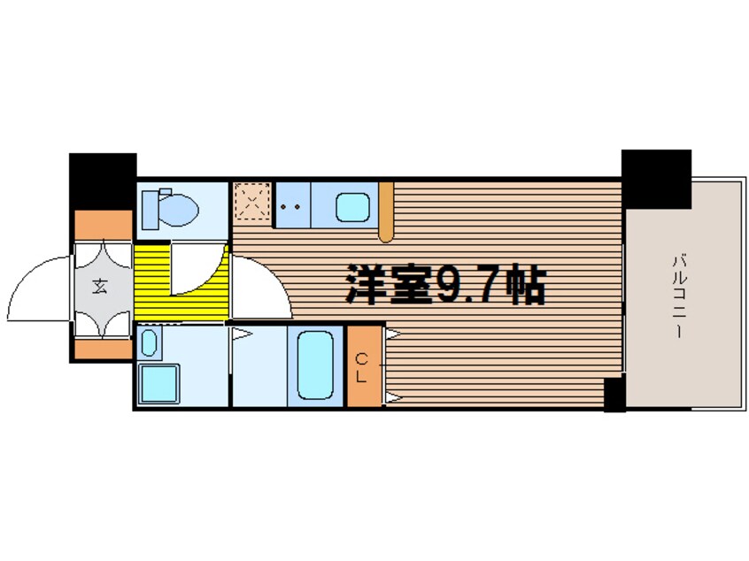 間取図 大阪メトロ御堂筋線/中津駅 徒歩3分 14階 築16年