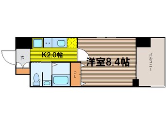 間取図 大阪メトロ御堂筋線/中津駅 徒歩3分 13階 築16年