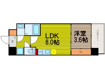 間取図 大阪メトロ堺筋線/堺筋本町駅 徒歩5分 5階 築8年