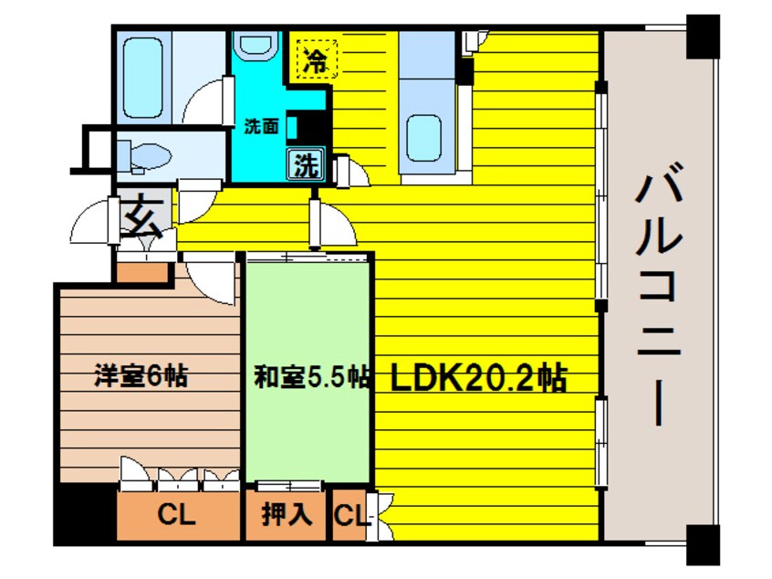 間取図 カスタリア上町台