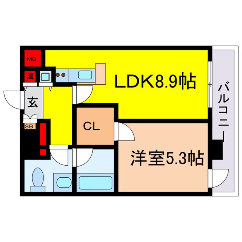 間取図 大阪メトロ谷町線/南森町駅 徒歩2分 8階 築14年