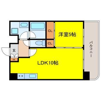 間取図 大阪メトロ谷町線/南森町駅 徒歩2分 7階 築15年