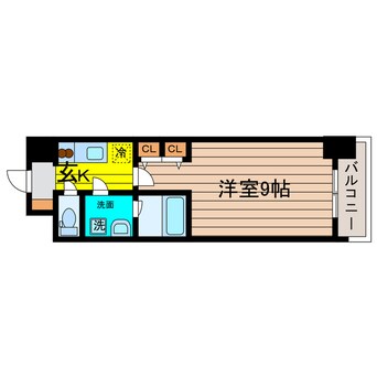 間取図 大阪メトロ御堂筋線/淀屋橋駅 徒歩5分 3階 築9年