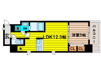 間取図 大阪メトロ御堂筋線/淀屋橋駅 徒歩5分 14階 築9年