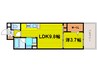 アーバネックス心斎橋Ⅱ 1LDKの間取り