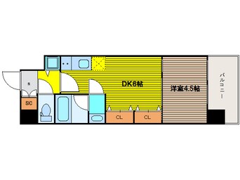間取図 S-RESIDENCE淀屋橋