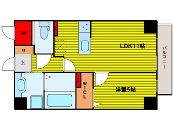 間取図 大阪メトロ谷町線/谷町九丁目駅 徒歩2分 3階 築9年