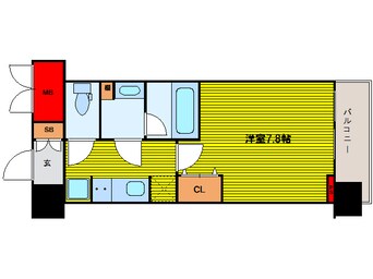 間取図 大阪メトロ御堂筋線/心斎橋駅 徒歩5分 2階 築9年