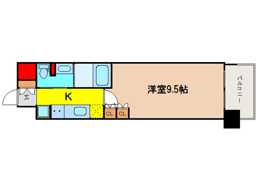 間取図 大阪メトロ中央線/阿波座駅 徒歩2分 10階 築8年