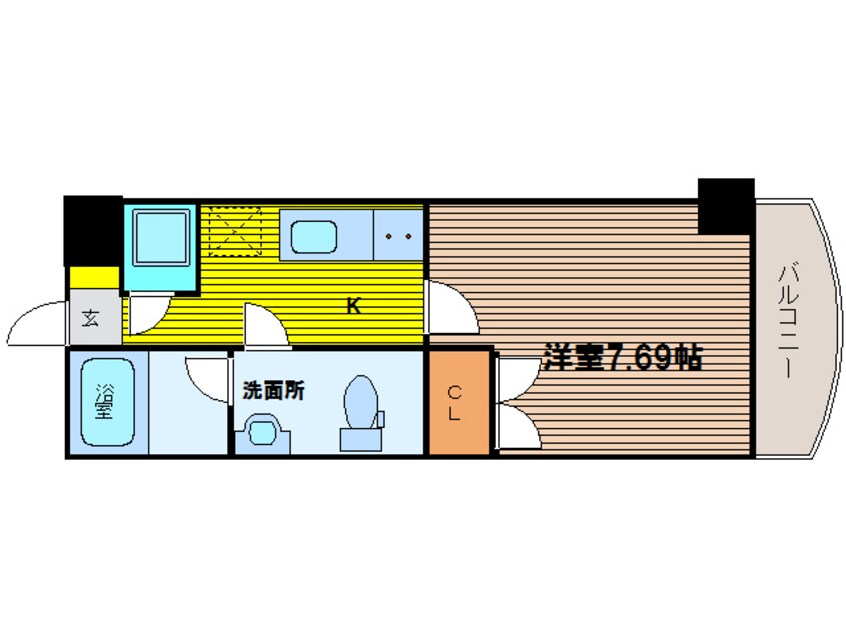 間取図 大阪メトロ御堂筋線/中津駅 徒歩3分 9階 築17年
