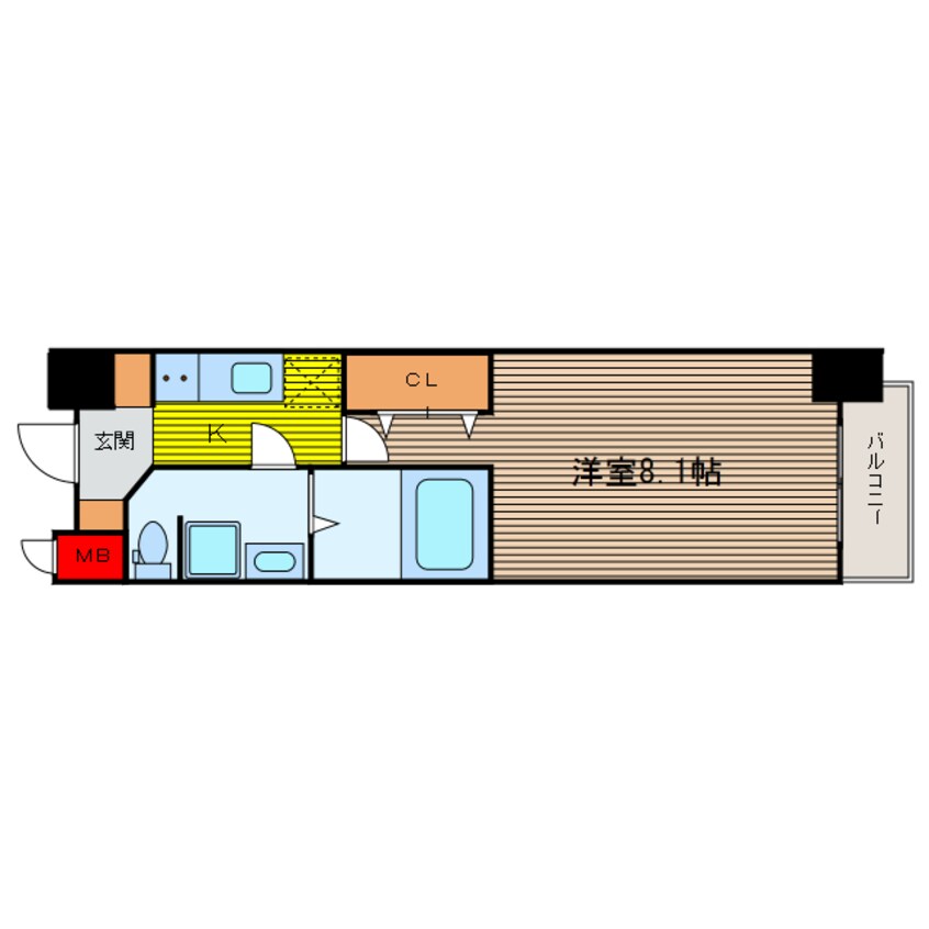 間取図 大阪メトロ谷町線/天満橋駅 徒歩8分 2階 築7年