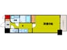 ルーエ天満橋 1Kの間取り